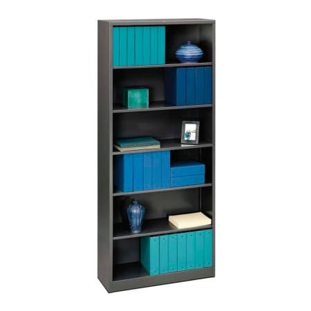 Hon HON Brigade Bookcases Brigade Steel Six-Shelf Bookcase 34-1/2W Black HONS82ABCP